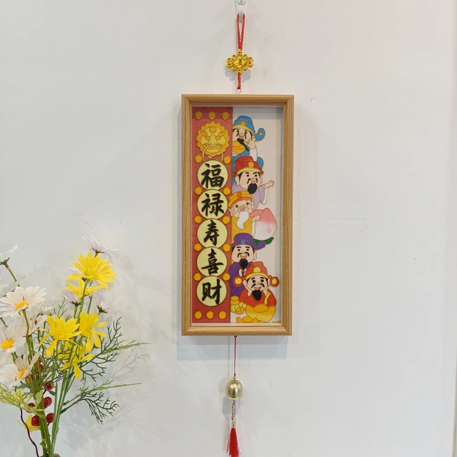 手工diy掐丝珐琅画材料包景泰蓝非遗工艺财神爷入户门装饰画礼物