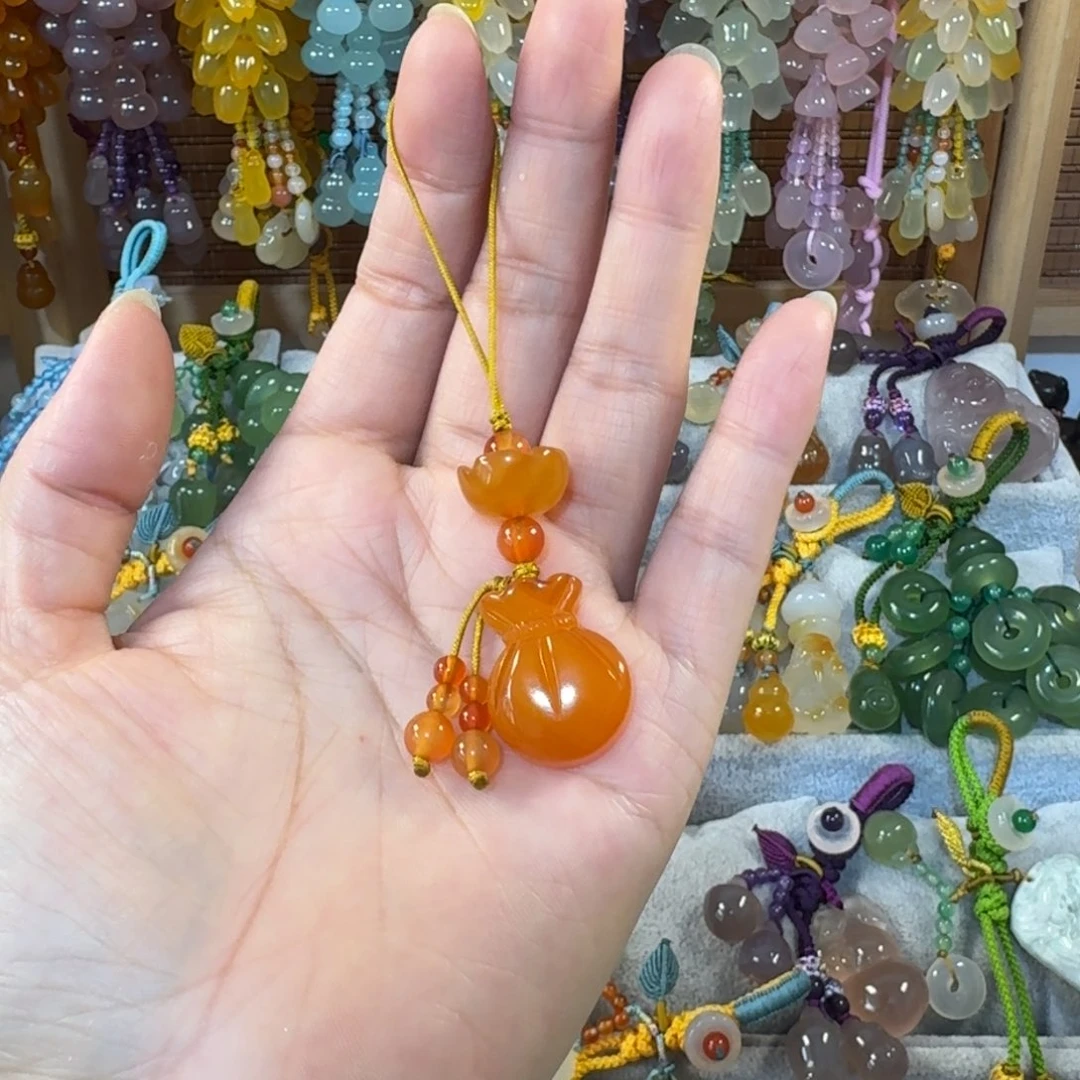 未镶嵌手机挂件玛瑙/玉髓
