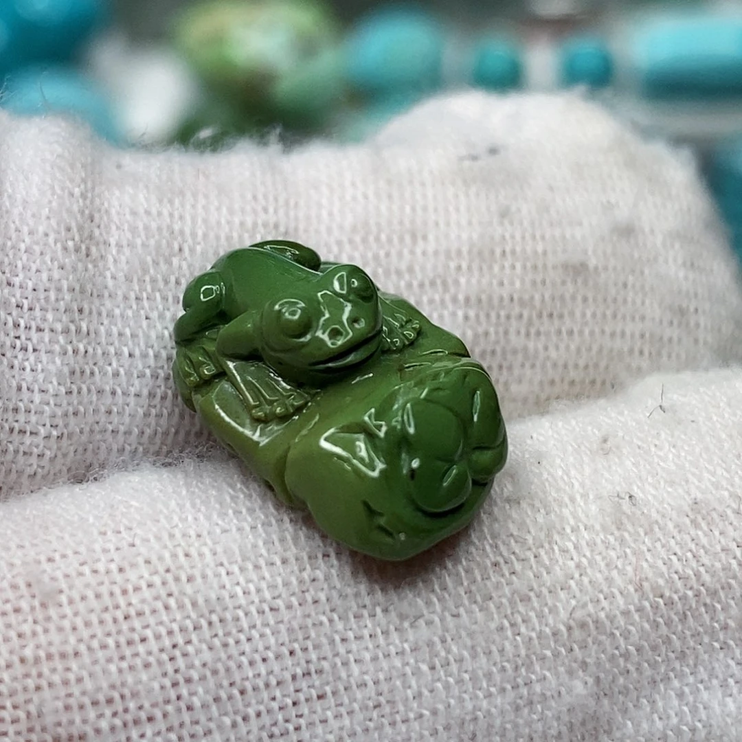 绿松石未镶嵌天然原矿 带武汉地大证书