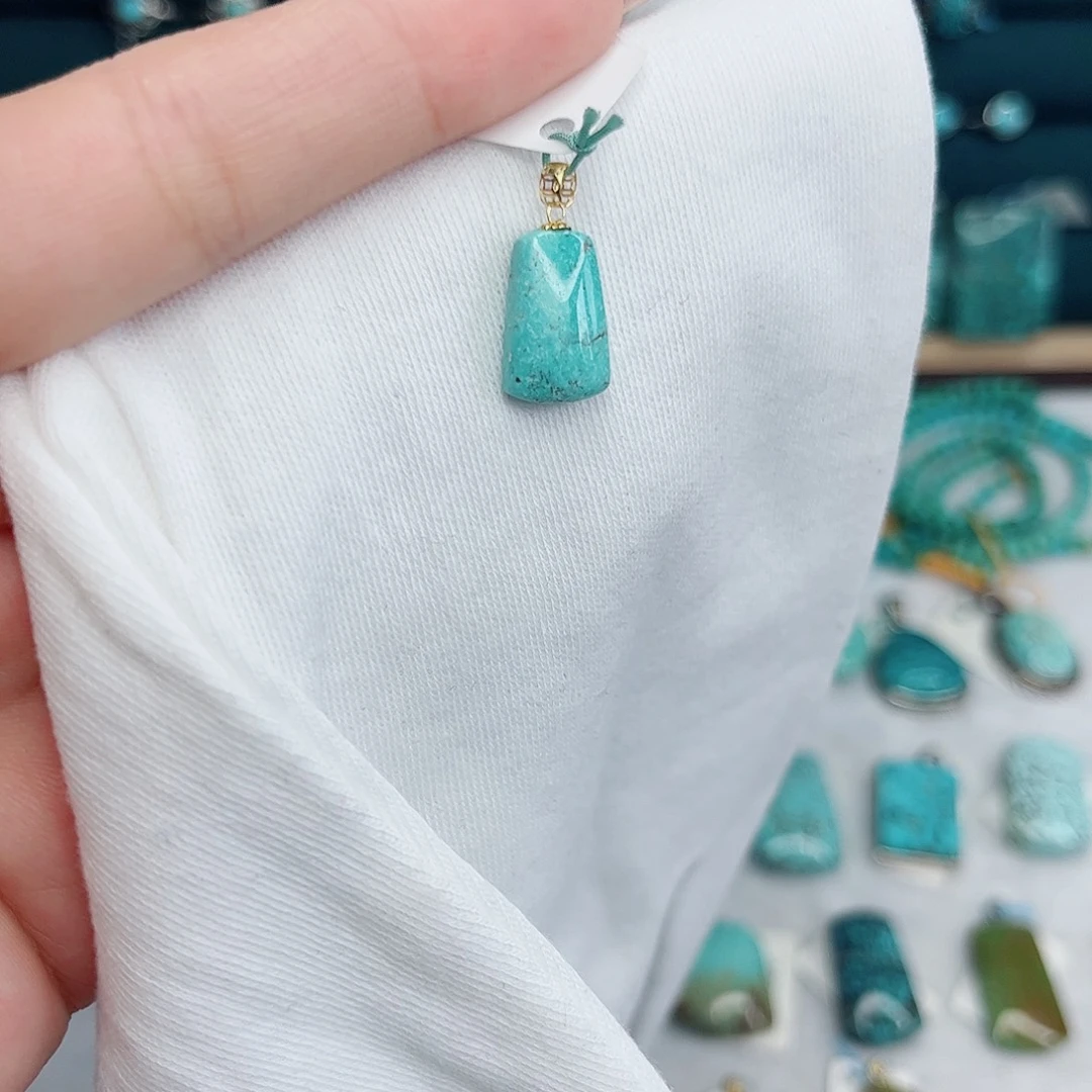 18K金镶嵌绿松石绿松石