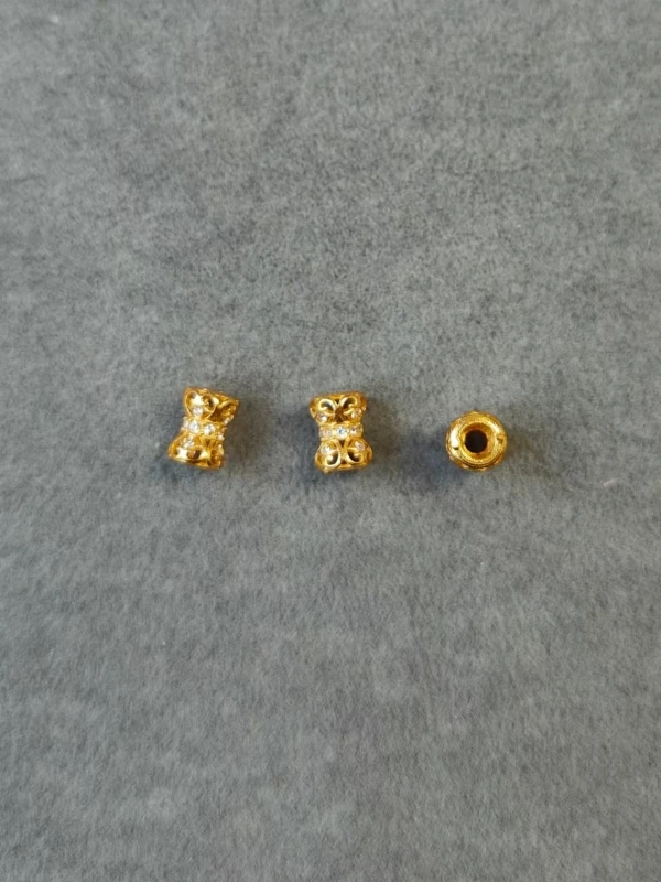 925银银制品 【发1个】S925银6+*4+ A款镶钻镂空小蛮腰配件/个PJ444