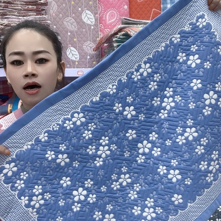 棉蓝色雪花纯棉面料