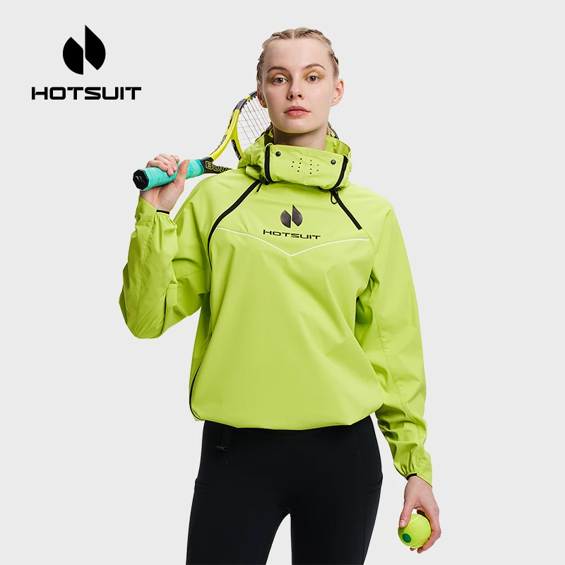 HOTSUIT/后秀第5代女子暴汗服健身外套连帽户外运动训练跑步上衣