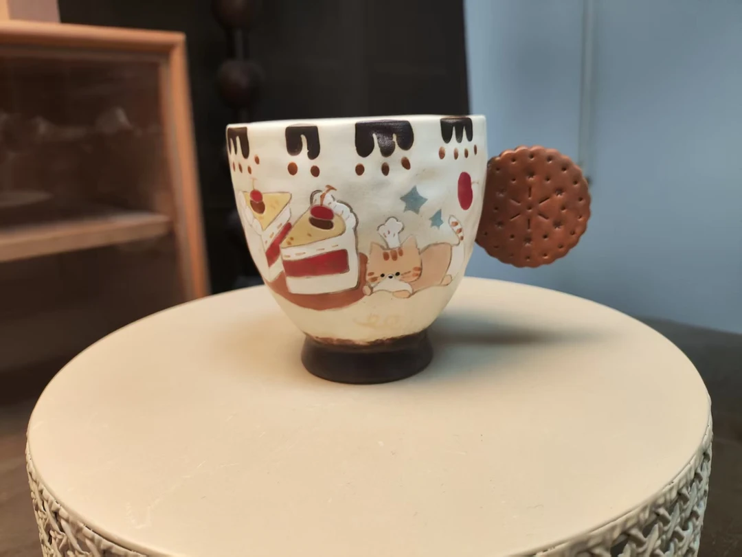 a479蛋糕猫咪陶瓷杯子