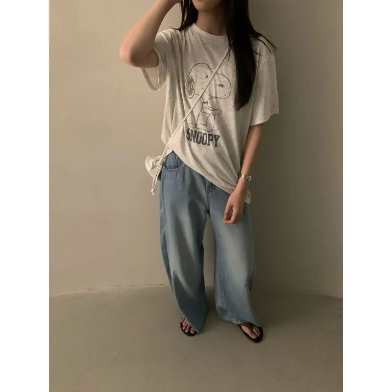 【NO退NO换】【可爱史努比】韩系减龄百搭卡通短袖3001