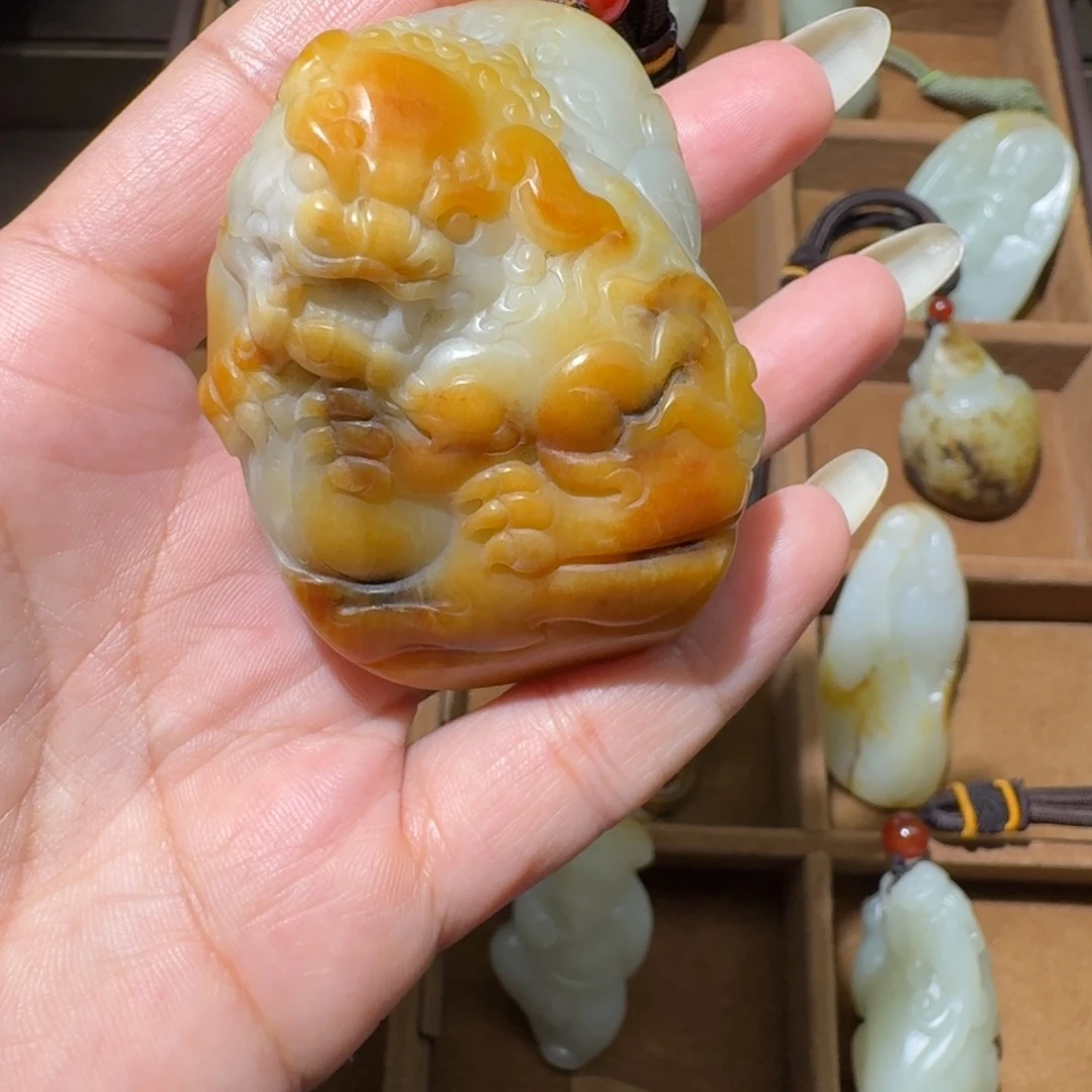 和田玉未镶嵌吊坠(不含链)