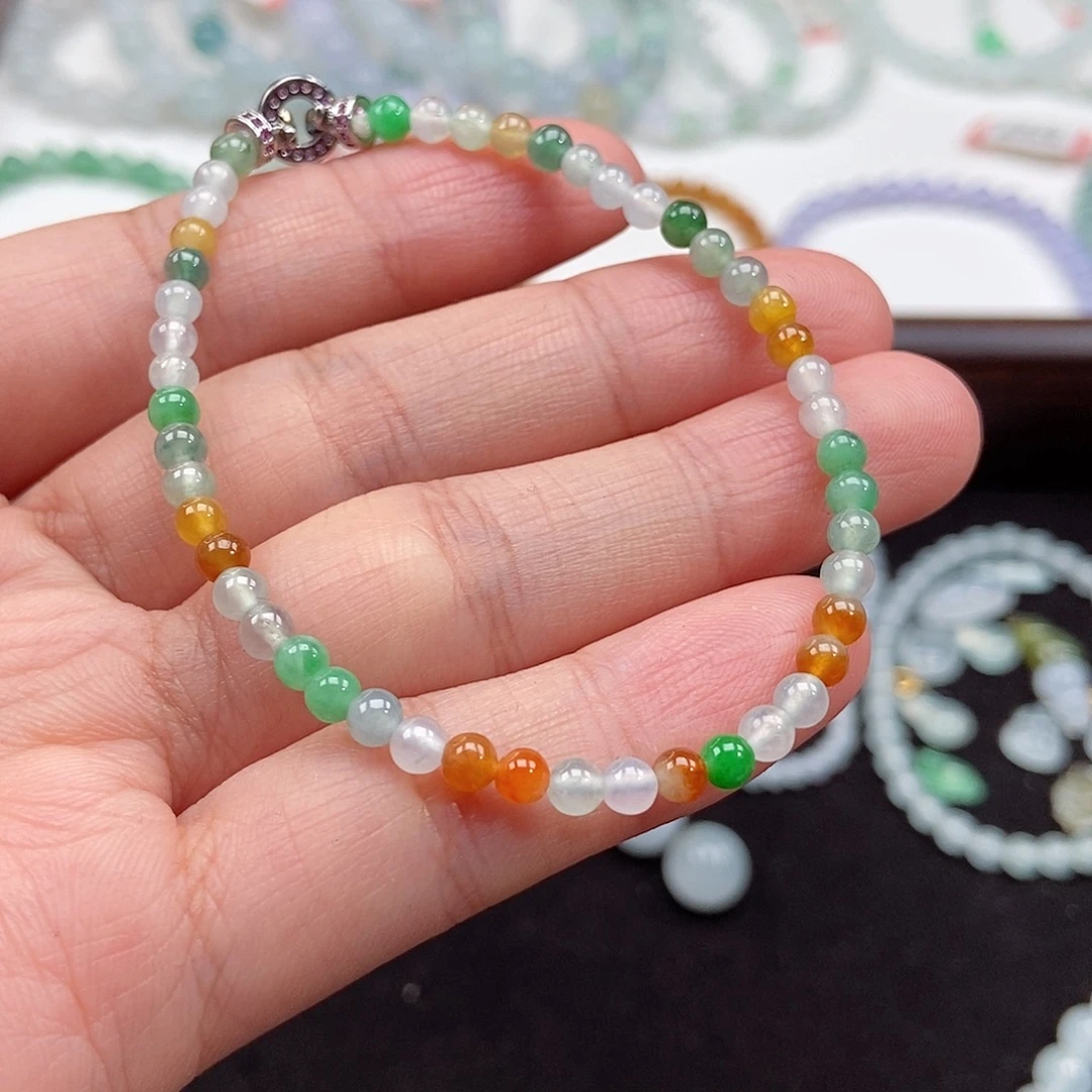 翡翠未镶嵌手串卡3.6