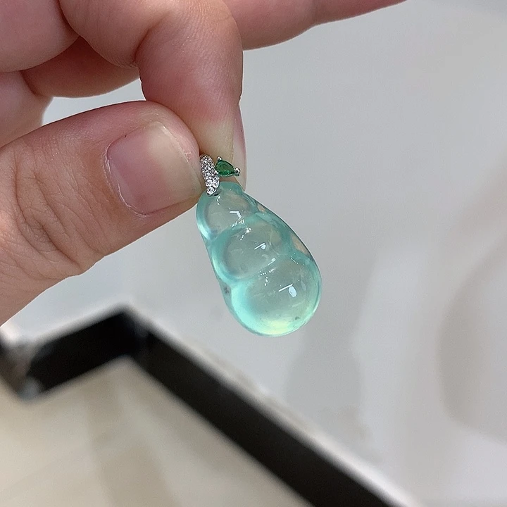 岫玉未镶嵌颈饰【猫家】天然玉石颈饰不带链子