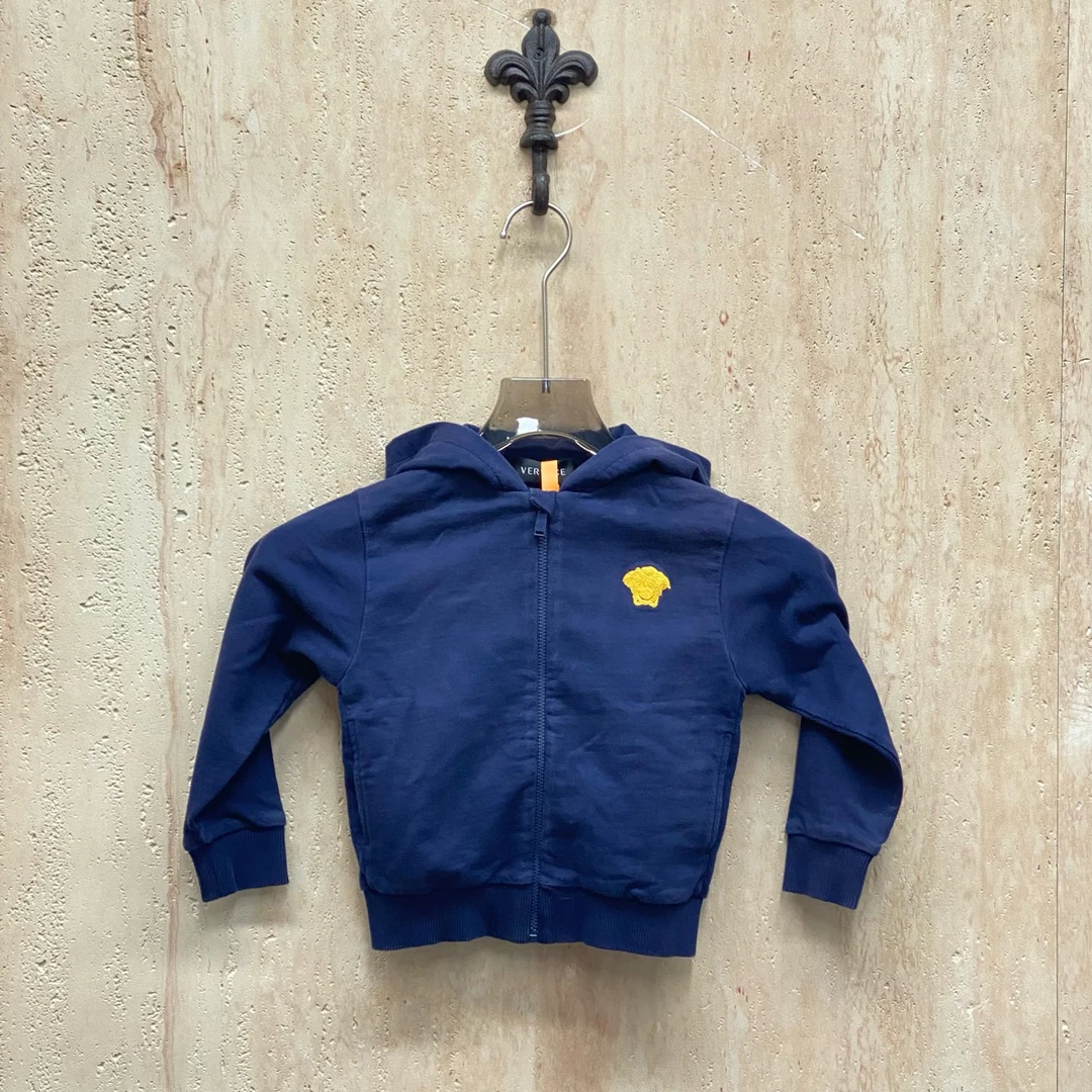99新  Versace 深蓝色刺绣美杜莎外套/4A码/95新/34348