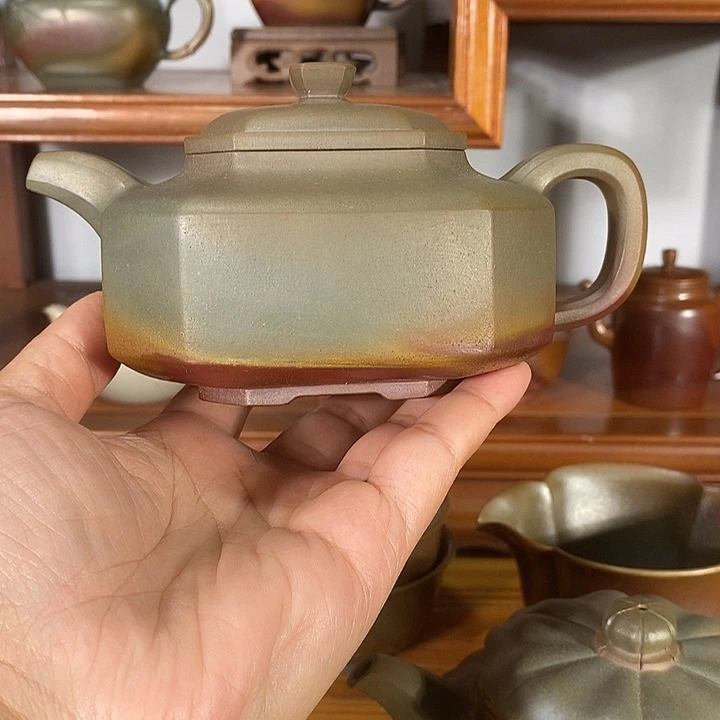 知***乐紫砂茶壶350cc八方 紫泥