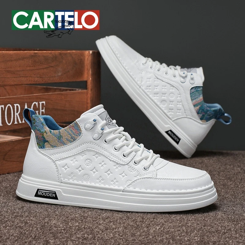 【轻奢时尚】卡帝乐鳄鱼秋冬透气百搭刺绣休闲板鞋男秋冬一脚蹬男鞋