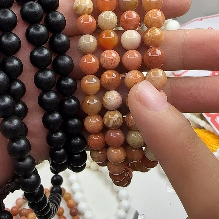 大果紫檀（缅甸花梨）珊瑚玉0.8脖挂