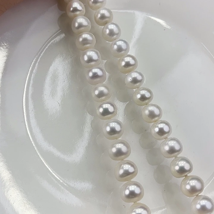 淡水珍珠颈饰未镶嵌卡9➕极光冷白