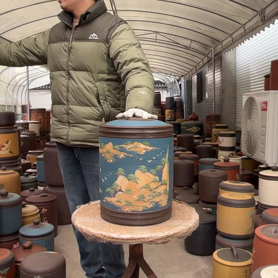 紫砂茶叶罐12 饼茶叶罐