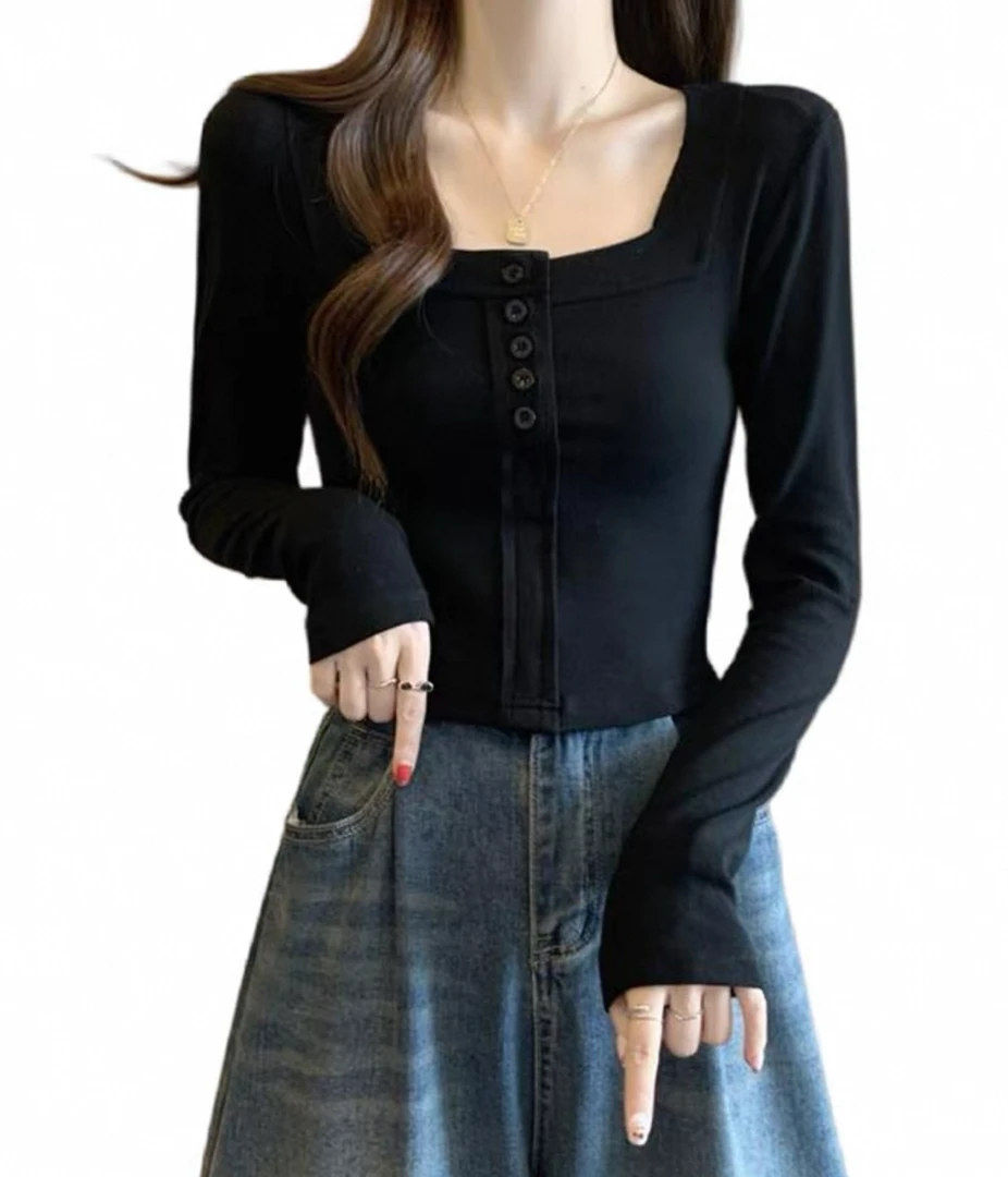 1（3858）新款百搭时尚显瘦上衣