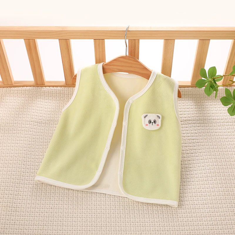 宝宝儿童加绒背心秋冬加厚双面坎肩婴儿马甲外穿新款女童男女保暖