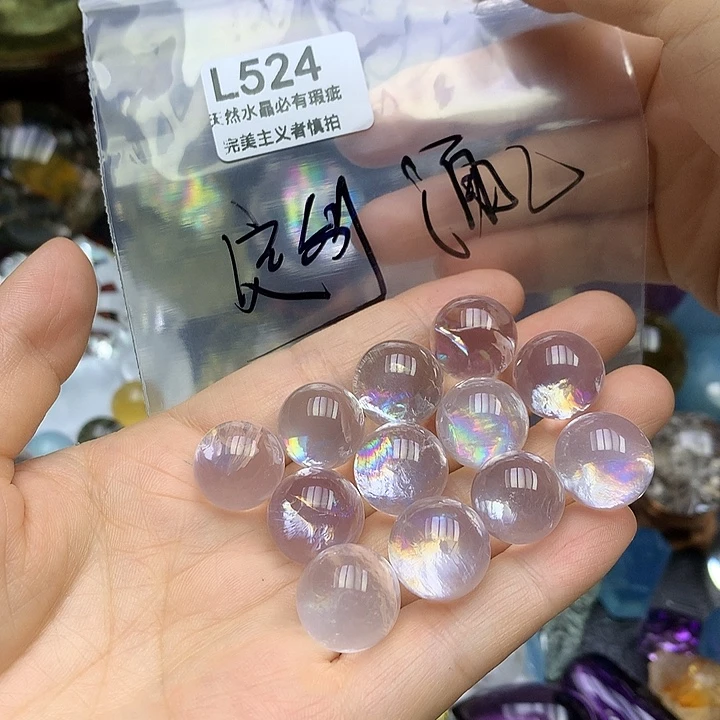 l***y水晶未镶嵌珠宝半成品粉阿塞定制打孔