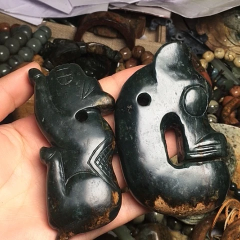 岫岩河磨玉（透闪石质玉）未镶嵌挂件