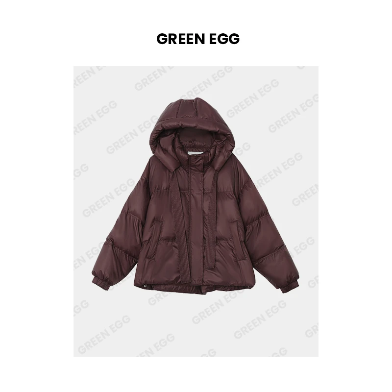 【年中大清清】A0090胖MM冬季韩版短款连帽宽松 加厚面包服外套