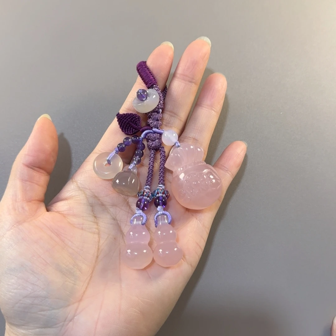 玛瑙/玉髓未镶嵌钥匙挂件