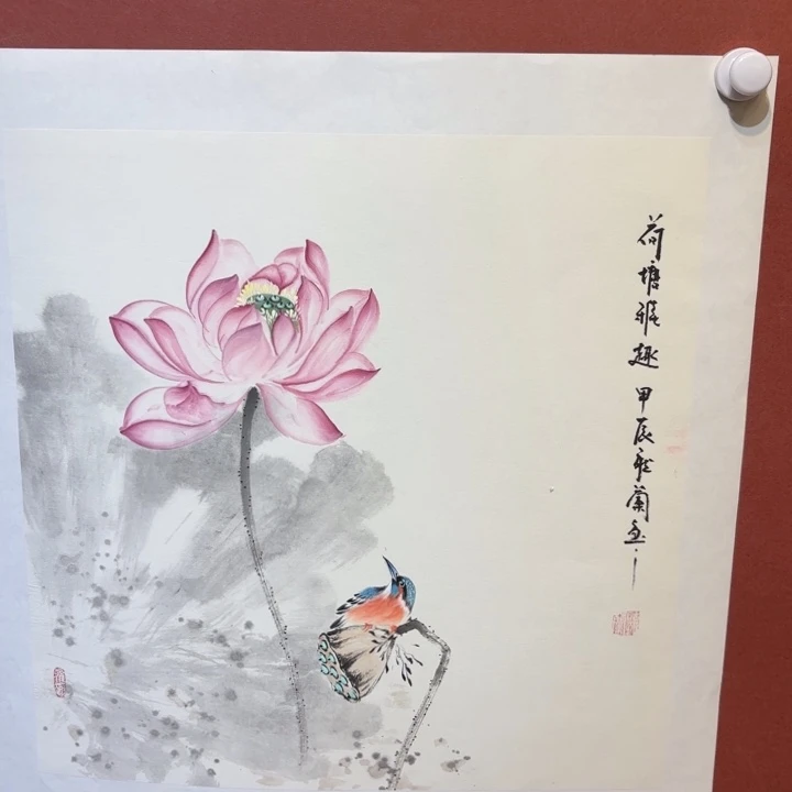 国画听兰老师花鸟
