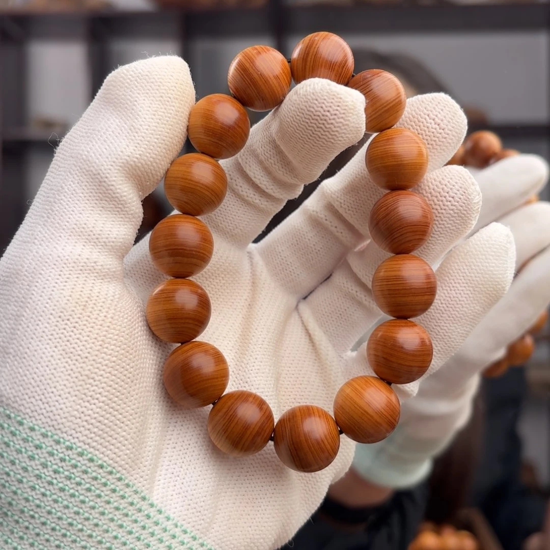 柏木（崖柏）手串/手链 红油蚕丝纹1.5板根香料药香22 开播福利