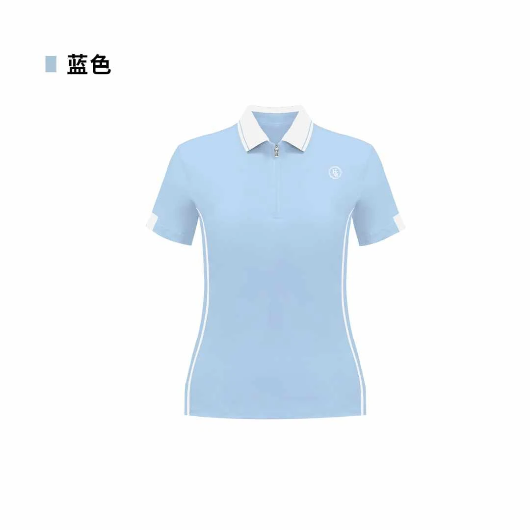 高尔夫服装新款女士运动上衣[风影]修身显瘦短袖上衣