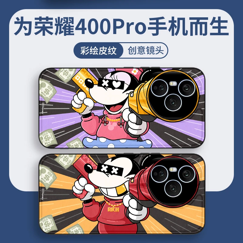 适用荣耀400手机壳新款迪士尼双枪米奇荣耀400pro可爱卡