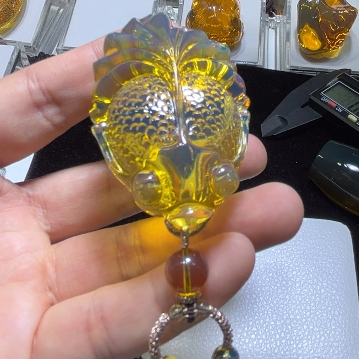 琥珀颈饰未镶嵌琥珀吊坠25克