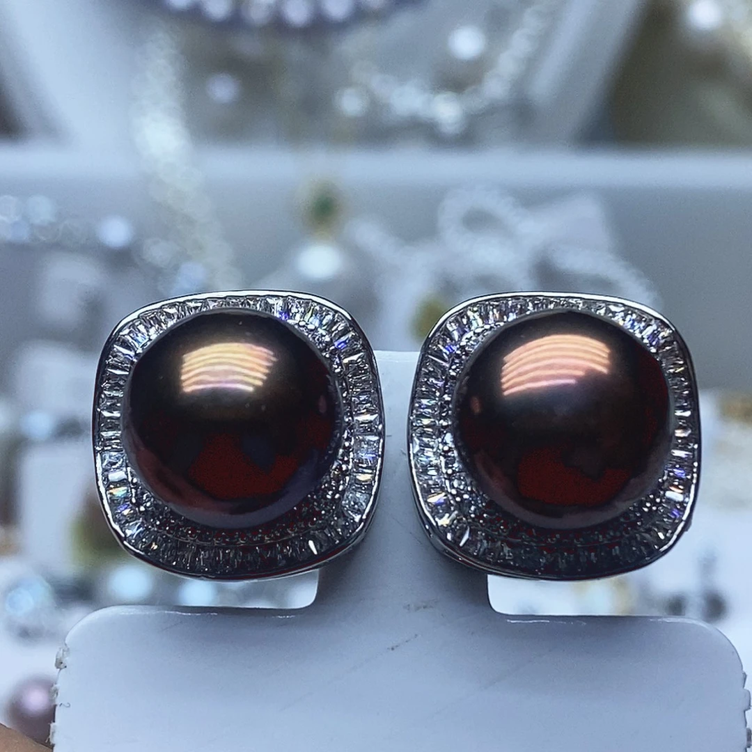 未镶嵌淡水珍珠耳钉