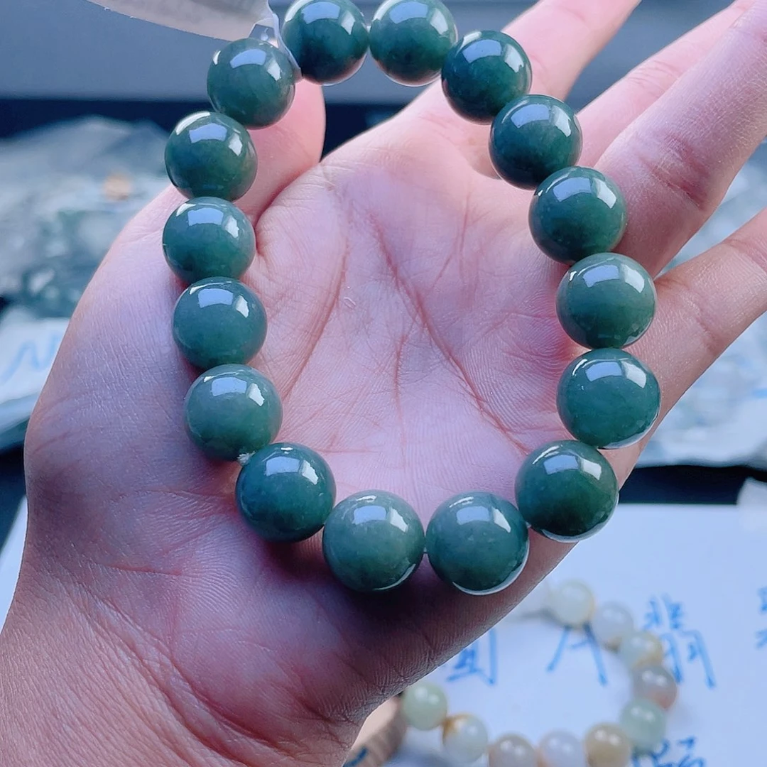 未镶嵌定制翡翠珠串