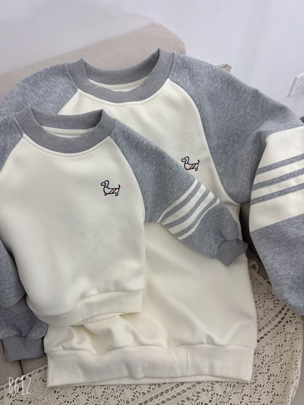 2025年春季新款亲子卫衣休闲套头衫百搭韩版洋气宽松百搭上衣潮