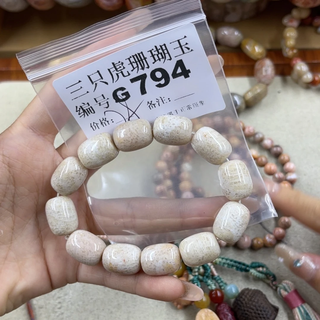 苏***夜硅化珊瑚（珊瑚玉）未镶嵌h