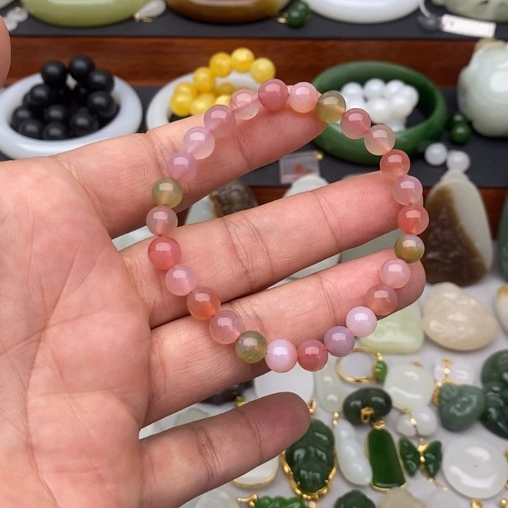 瘦***周玛瑙/玉髓未镶嵌手链