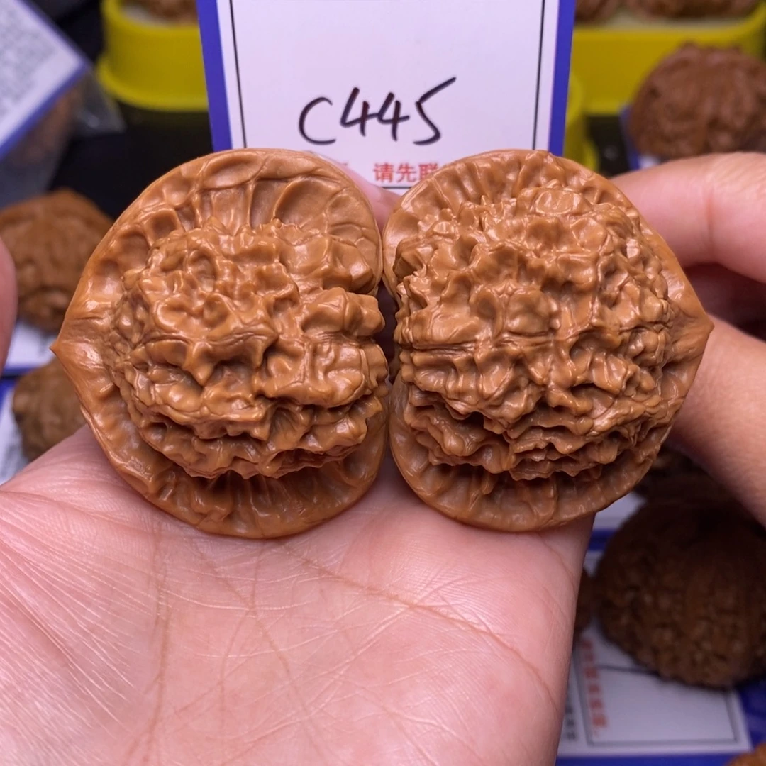 文玩核桃把件49官帽c445