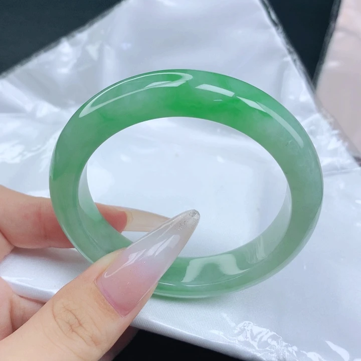 未镶嵌手镯翡翠52-53圈口