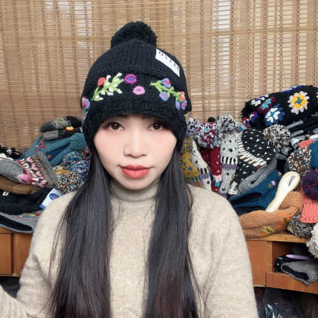 羊毛手工羊毛帽子170