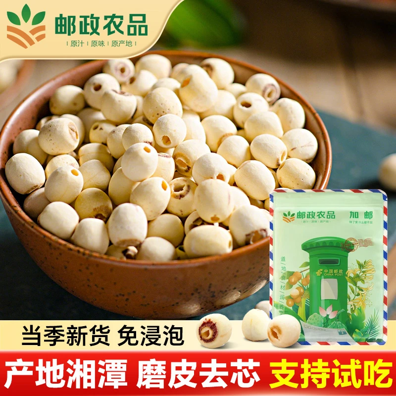 【邮政农品】白莲子湘潭去芯莲子磨皮新鲜正宗煲汤煮粥绿豆莲子羹