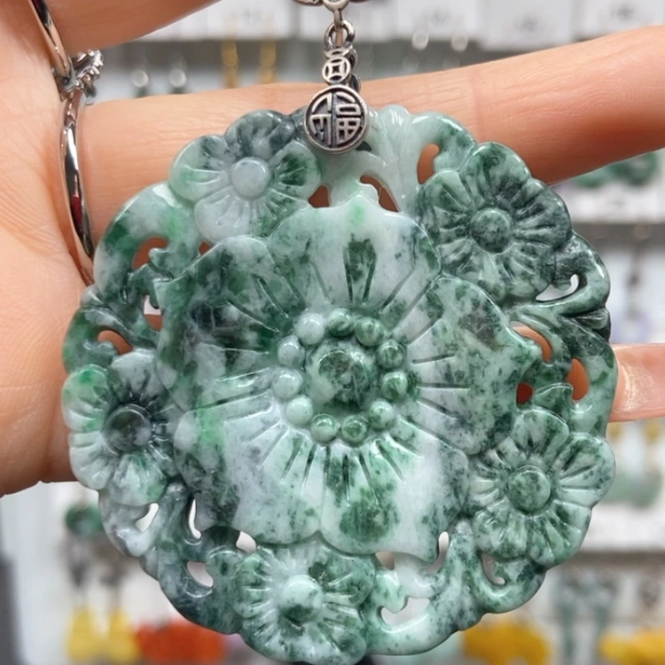 【闪购商品】翡翠耳饰银S925镶嵌多*福耳饰