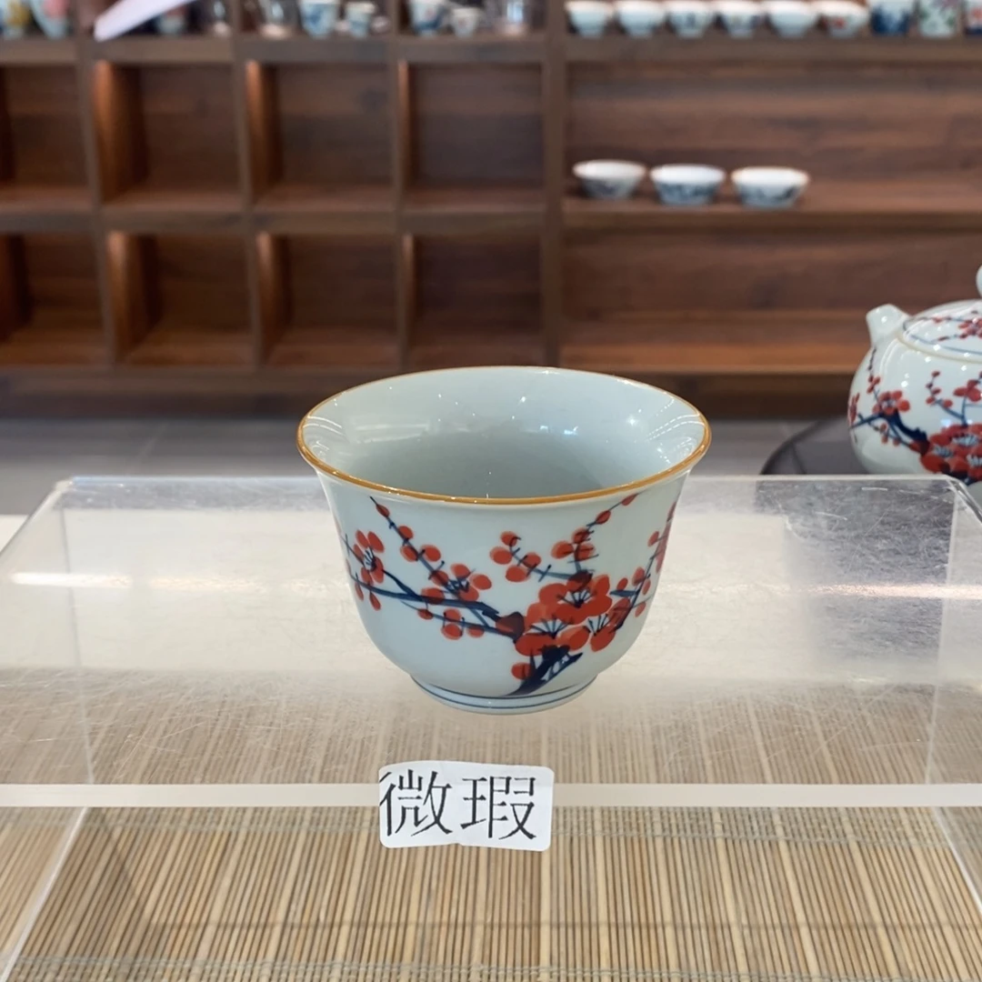 釉下彩老陶泥手工绘制