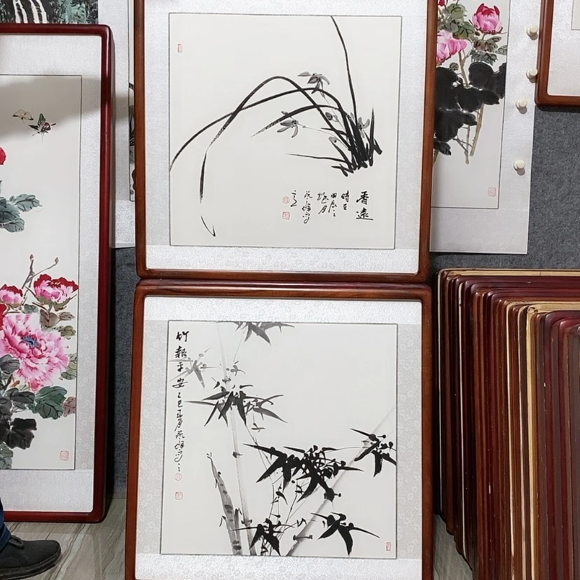 【闪购商品】国画書畫作品帶框63×63釐米