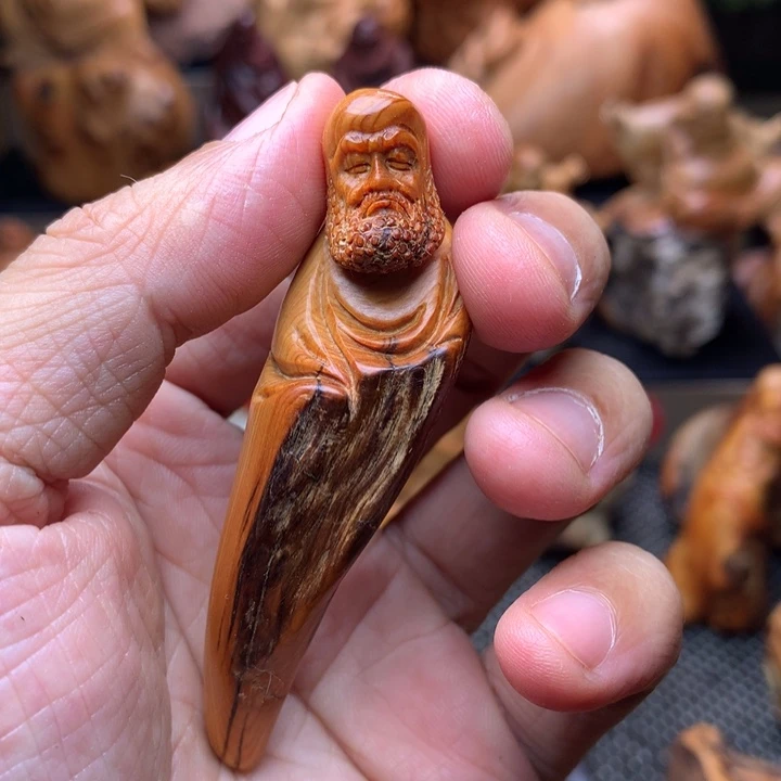 柏木（崖柏）崖柏陈化料手把件