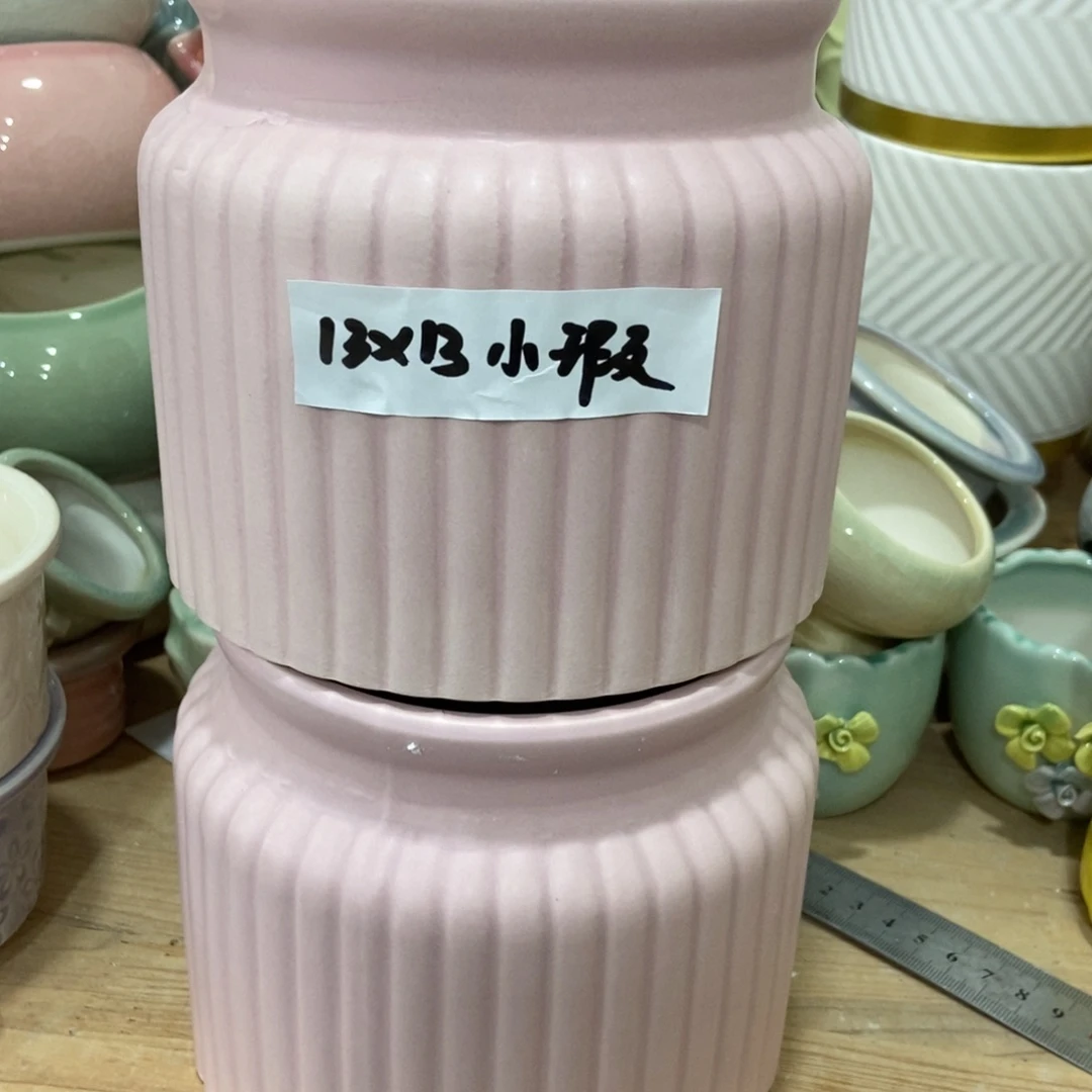红陶高温陶瓷花盆