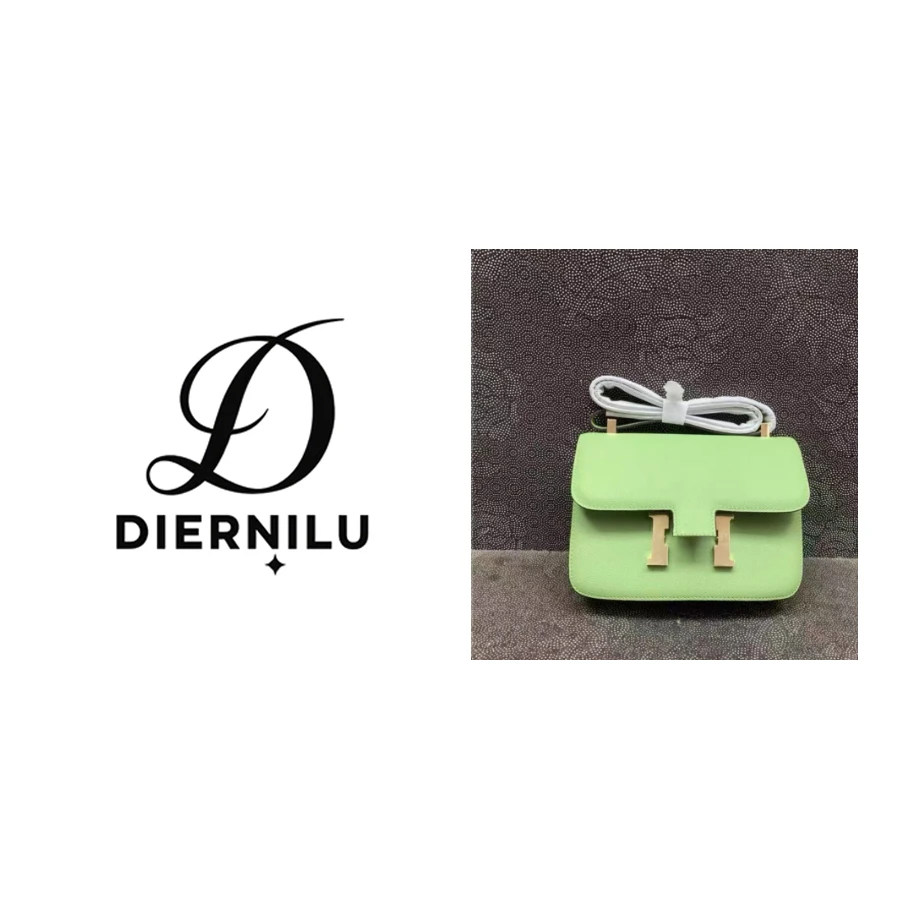 【晚晚真皮高定】TC头层牛皮手掌纹小号康康包A021果绿