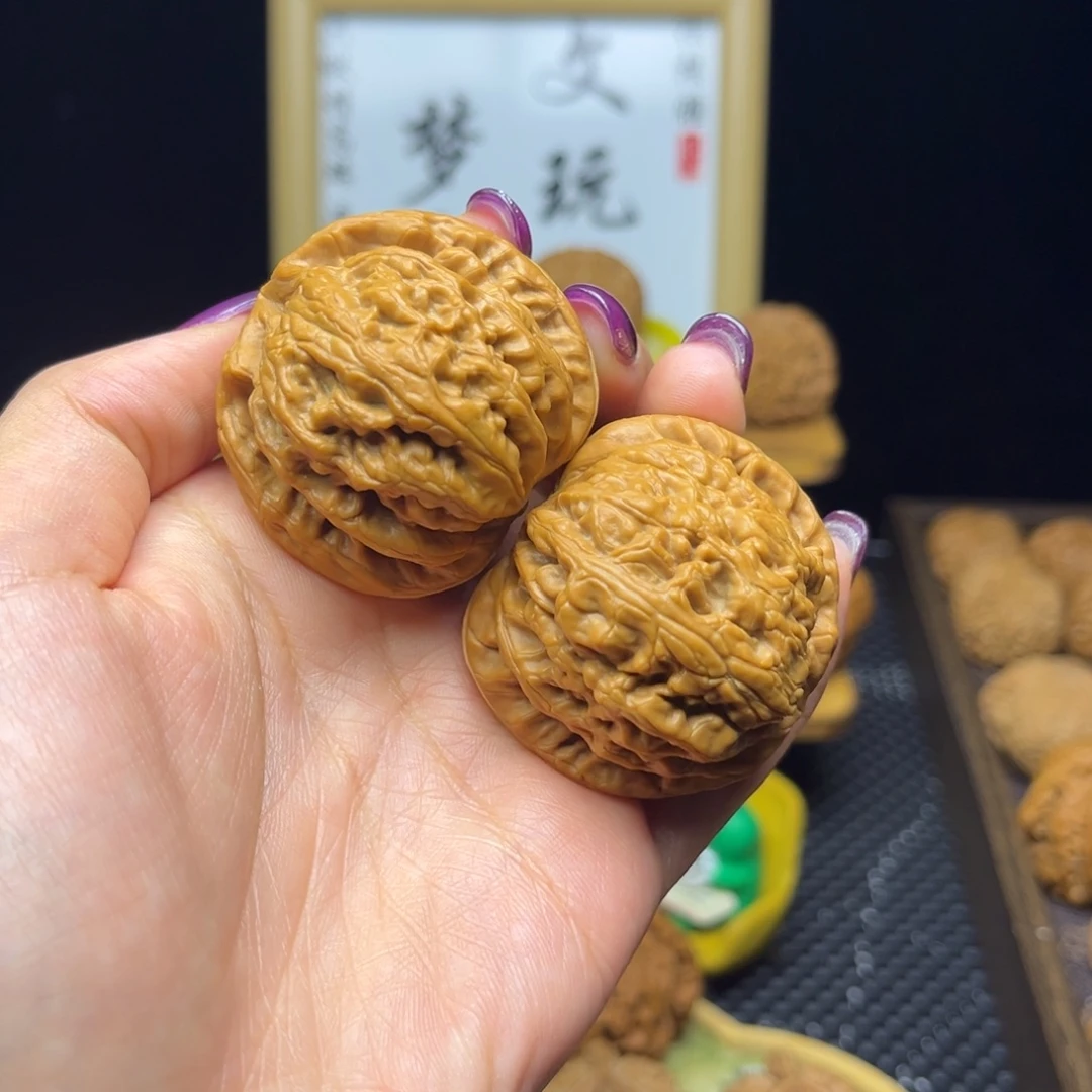 吊坠文玩核桃红锦鲤44全打底