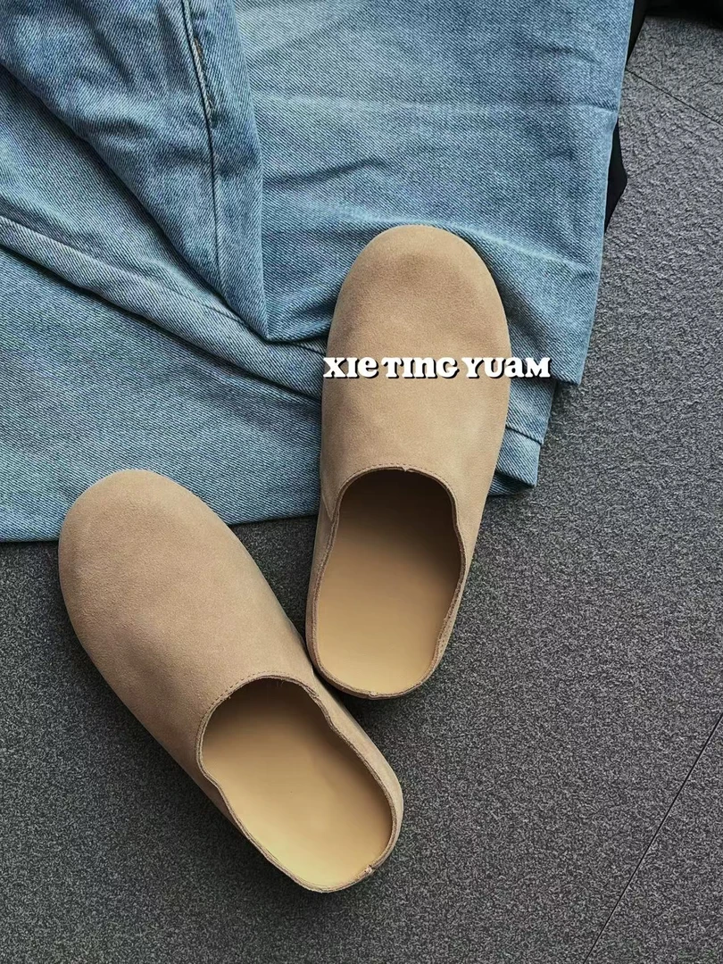 微瑕厚底懒人包头半拖女土豆拖勃肯拖鞋女25339