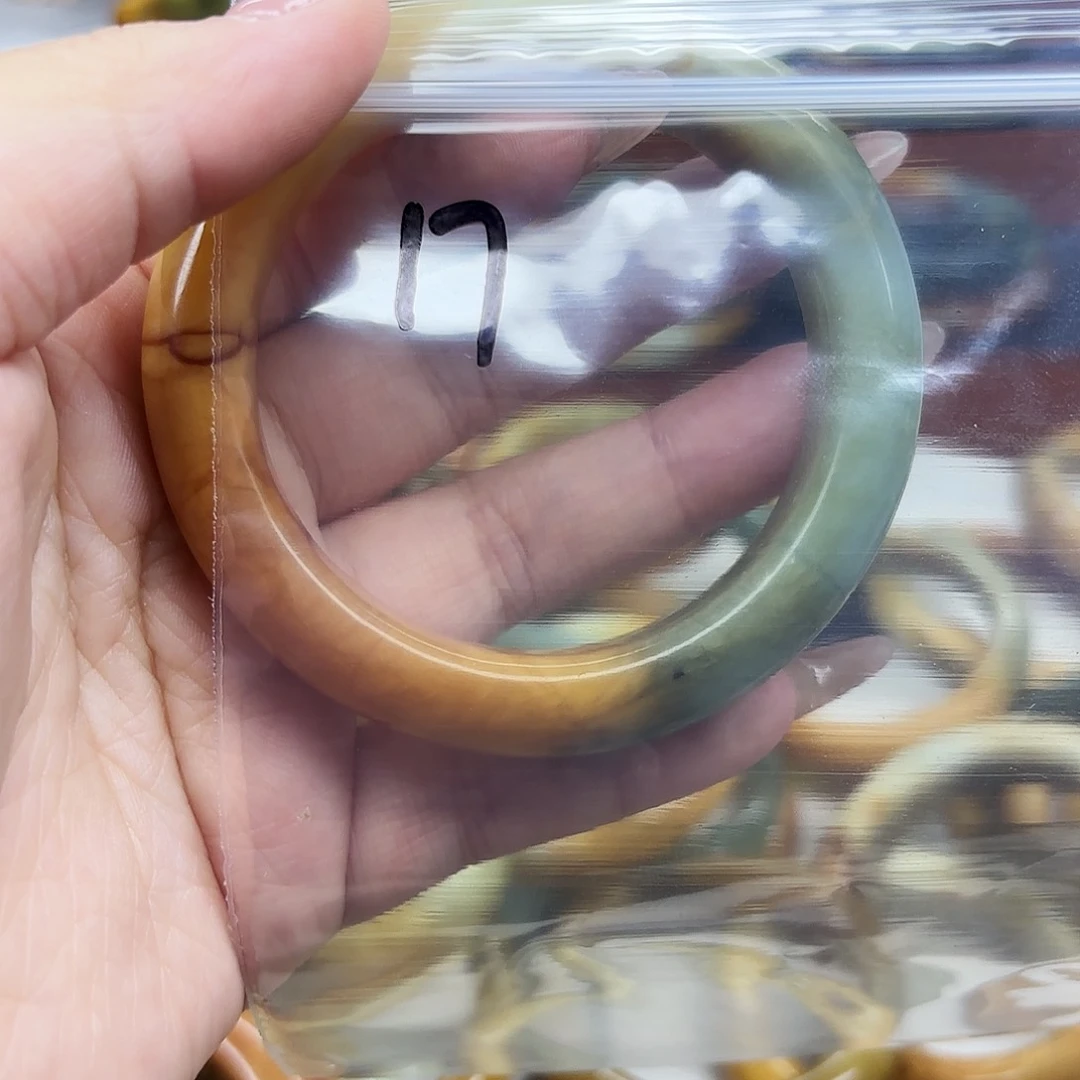 蛇纹石玉合金手镯咖***