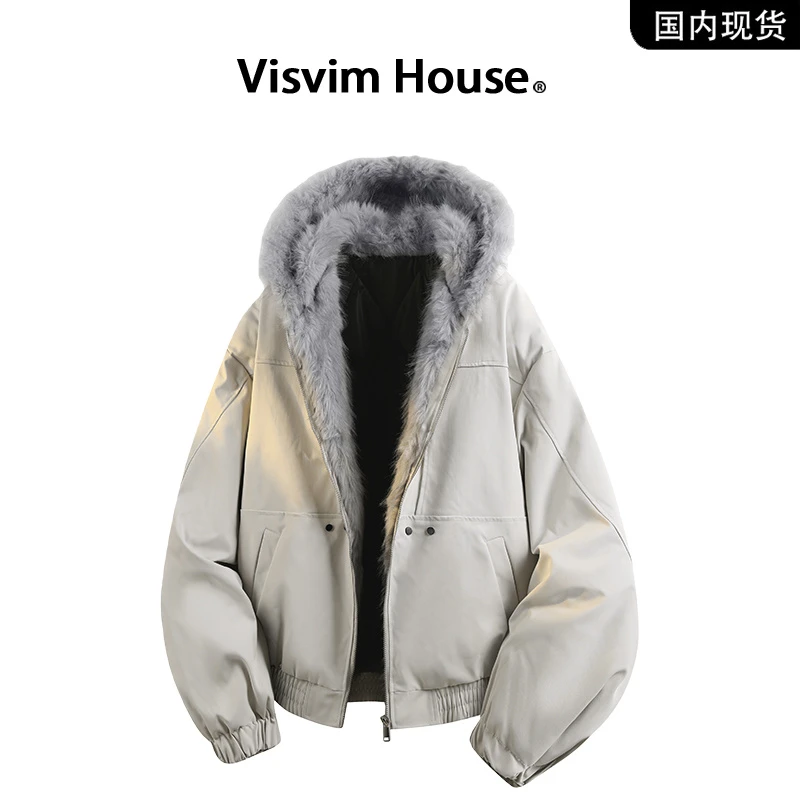 【品牌现货撤柜】VISVIM HOUSE冬季新款棉服潮流连帽毛领棉衣男士