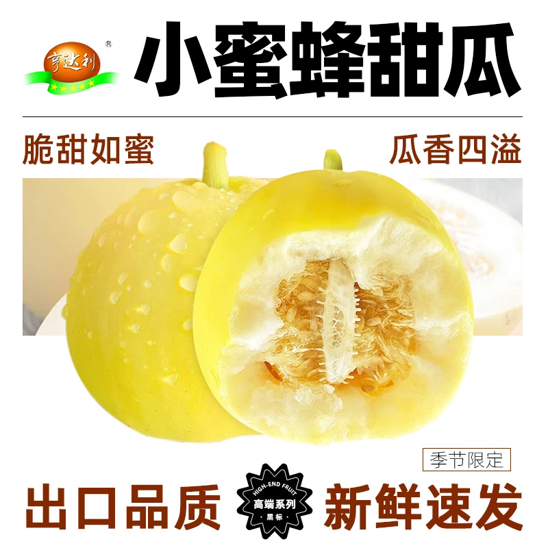 正宗山东小蜜蜂甜瓜新鲜蜜罐香瓜山东头茬星甜20蜜瓜现摘整箱包邮