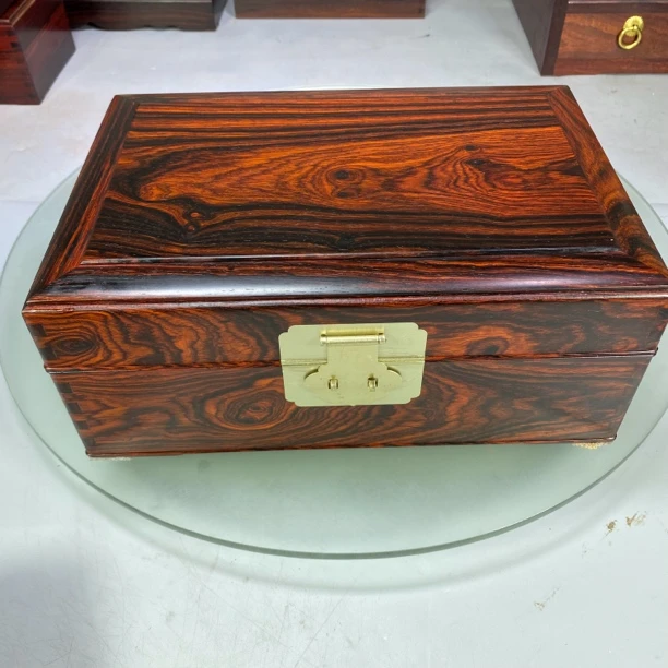 微凹黄檀大尺寸首饰收纳盒可作文玩收藏盒高档实木材质